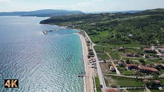 IERISSOS BEACH  CHALKIDIKI  GREECE 🇬🇷 DRONE FOOTAGE [upl. by Cannice173]