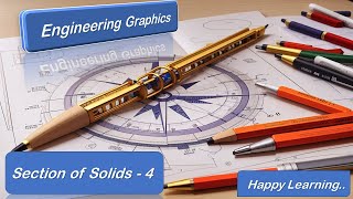 Section of Solids Problem4  Easy Tips  Step by Step procedure for easy understanding [upl. by Riabuz]