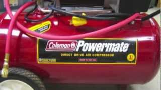 Top Coleman Powermate Air Compressor Models from 11 Gallon to 27 Gallons With Accessory Kits [upl. by Steffy]