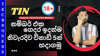 හරිම පහසුවෙන් TIN Number එකක් හදා ගමු Taxpayer Identification Number  Sinhala  ටින් නම්බර් [upl. by Lina]