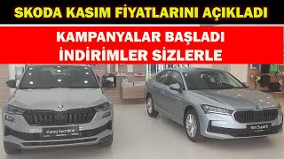 SKODA KASIM FİYATLARINI AÇIKLADIKAMPANYALAR BAŞLADI İNDİRİMLER SİZLERLE [upl. by Nerha]