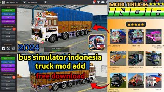 Bus Simulator Indonesia Me Truck Kaise le 2024  Bus Simulator Indonesia Truck Mod Download [upl. by Dominus]