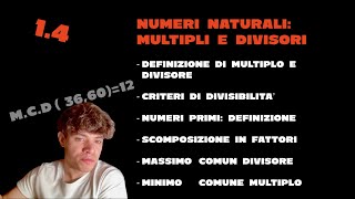 14  Multipli e divisori scomposizione in fattori e numeri primi [upl. by Ellennad]