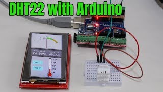 DHT22 with Arduino  Humidity and Temperature Sensor with Touch Screen LCD [upl. by Uile]