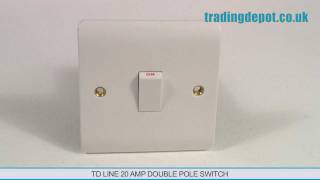 TRADING DEPOT TD Line 20 Amp Double Pole Switch Part no TLV325 [upl. by Luelle]