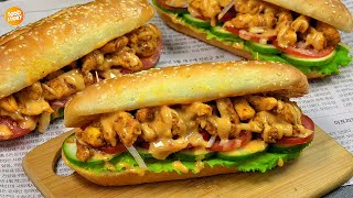 New Chicken SUBWAY Sandwich RecipeRamzan Recipe 2024 New Recipe 2024 Ramzan special recipes 2024 [upl. by Lebbie]