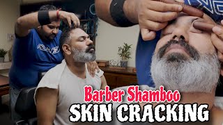 Asmr skin cracking  head massage  Indian Barber  Releif Anxiety [upl. by Ijuy709]