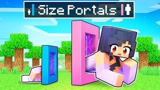 Using SIZE PORTALS For MEGA Pranks In Minecraft [upl. by Gujral]