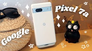 GOOGLE PIXEL 7a UNBOXING aesthetic   Google Pixel accessories amp setup  Elly’s Diary [upl. by Levitus]