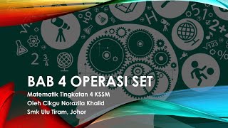 Nota Matematik Tingkatan 4 KSSM Bab 4 Operasi Set [upl. by Neltiak]