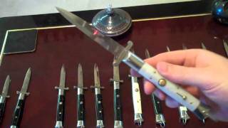 Switchblade Knife Collection Rizzuto Estileto Milano [upl. by Ihab]