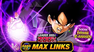 WTF LEVEL 10 LINKS 100 SUPER EZA PHY GOKU BLACK DBZ Dokkan Battle [upl. by Aisatan]