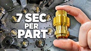 Incredible Machining Parts Made In Seconds Using 8 Spindles [upl. by Tiffany]