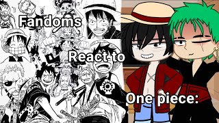 Fandoms react to each other luffy and zoro one piece Part 1 5 Last Part [upl. by Rodriguez]