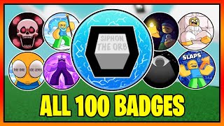 How to get ALL 100 BADGES in SLAP BATTLES 👏  Roblox [upl. by Noiram]