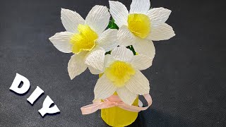 How to Make EASY Crepe Paper Flowers Crepe Paper Decoration Idea [upl. by Ilime894]