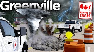 HIGHWAY TORNADO Border amp Construction MEGA special roleplay  Roblox Greenville Roleplay [upl. by Fagaly769]