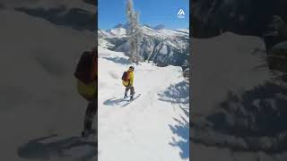 Epic Skiing Off A Cliff With A Parachute 🪂⛷️ [upl. by Aztiram]