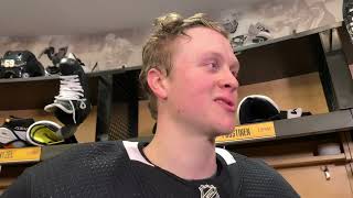 Valtteri Puustinen talks about confidence from first NHL goal playing with Radim Zohorna [upl. by Dur329]