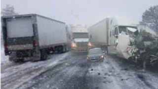 Interstate 40 17 AZ Closed Major Winter Storm In Flagstaff Williams [upl. by Acinoda]