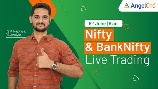 🔴 LIVE TRADING  Watch Nifty and BankNifty Live Trading  6th June 2024  Angel One [upl. by Namus]