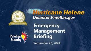 Pinellas County Hurricane Helene Response Media Briefing  92824 [upl. by Safko]