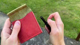 Handmade Leather Money Clip Wallet  PDF Pattern  DIY  ASMR [upl. by Sacci733]