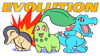 JOHTO STARTERS EVOLVE  Pokemon Evolution Animation [upl. by Eocsor]