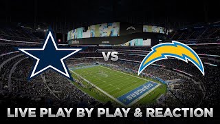 Cowboys vs Chargers Live Play by Play amp Reaction [upl. by Henghold]