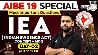 AIBE 19  IEA Important MCQs amp Concepts  All India Bar Exam 2024  By Nishank Sir [upl. by Hamforrd]