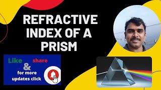 Determination of refractive index by using spectrometerrefractive indexprismspectrometer [upl. by Ynatil720]