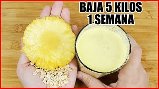 Dieta de la Avena con piña baja 5 kilos en una semana [upl. by Lidda]