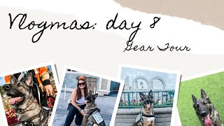 Service dog gear tour and where we got it Vlogmas day 8 [upl. by Donny]