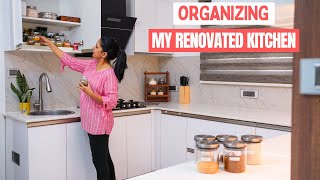 Organizing My Renovated Kitchen  Kitchen Organization Ideas  Simplify Your Space [upl. by Ahtikal]