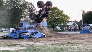 Monster Truck Throwdown Fowlerville MI Terminal Velocity Wining Freestyle Show 2 [upl. by Nyvar]