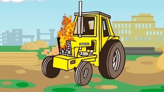 Jeu dassemblage  Le Tracteur Jaune  Voitures de construction  Vidéo Éducative Pour Enfants [upl. by Schild628]