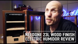 NeedOne 23L Woodgrain Electric Humidor Review [upl. by Nanek]