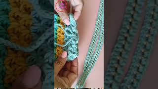 Correa tejido a crochet 🧶 fácil  resistente sobre cadena 🪡👌short [upl. by Adriano]