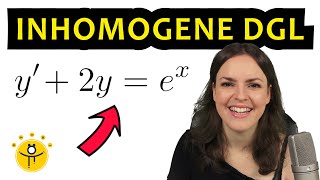 Differentialgleichung inhomogen lösen – Variation der Konstanten 1 Ordnung Beispiel [upl. by Nylear]