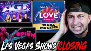 Mass Amounts of Las Vegas Circus Shows Closing  Cirque Du Soleil Closing Beetles LOVE Show [upl. by Nowujalo739]