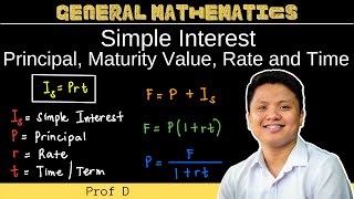 Simple Interest  Finding Interest Principal Rate Time and Maturity Value  General Mathematics [upl. by Eidnalem717]