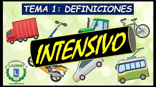 CURSO INTENSIVO TEÓRICO  TEMA 1 DEFINICIONES [upl. by Osnerol]