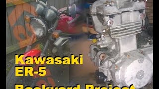 Kawasaki ER 500  Episode 44  Installing the gearbox [upl. by Enahpets]