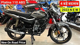 2023 New Bajaj Platina 110 ABS E20 Details Review  On Road Price New Changes Features Mileage [upl. by Terrill]