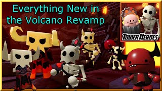 Everything New in the Volcano Valley Revamp Update  Tower Heroes [upl. by Ybur583]