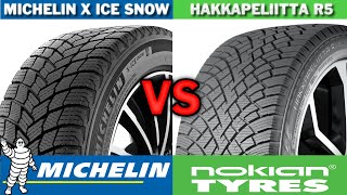 Michelin X Ice Snow vs Nokian Hakkapeliitta R5 2024 REVIEW [upl. by Ehlke235]