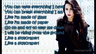 Demi Lovato  Skyscraper lyrics [upl. by Eldwon]