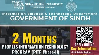 Free Certification PhaseII at Sukkur IBA University  Sindh Governments Project  Register Now [upl. by Pelpel]