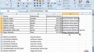 Excel  Função de texto maiúscula minúscula concatenar [upl. by Aluk562]