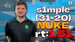 CS2 POV Falcons s1mple 3120 rt151 VOICE COMMS vs FACEIT nuke  FACEIT PRO DEMO [upl. by Lawrence]